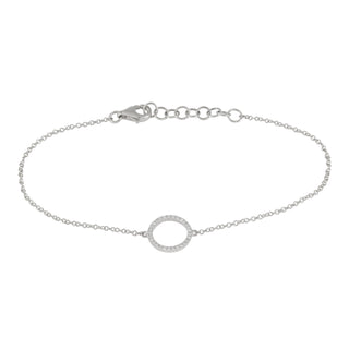 Open Circle Charm Link Bracelet.