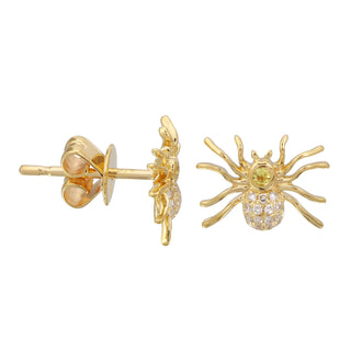Yellow Spider Earrings.