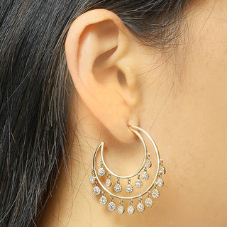 Dangling Diamond Boho Earrings.