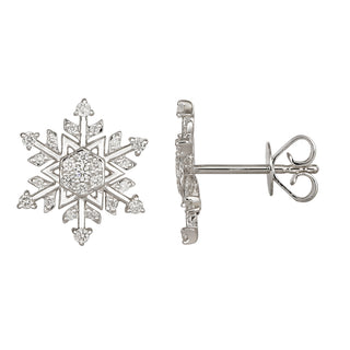 Diamond Snowflake Earrings.