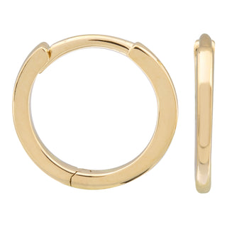 Smooth Gold Hoops 11mm.