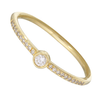 Solitaire Bezel Stack Ring.