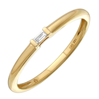 Baguette Smooth Band Ring.