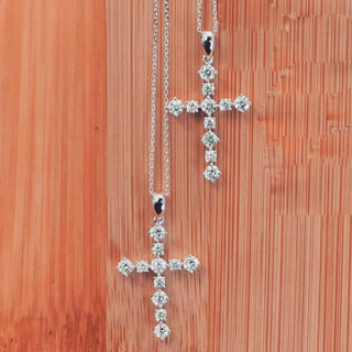 1/2 Carat Lab Grown Diamond Cross Necklace.