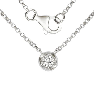 Suspended Diamond Solitaire Necklace.
