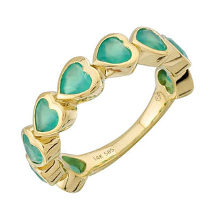 Color Gemstone Hearts Ring.