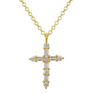 Baguette Cross Necklace.