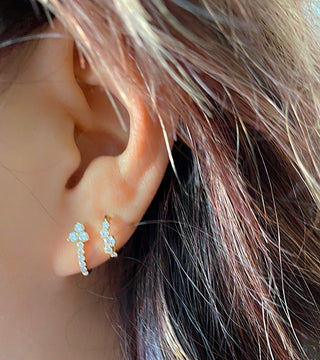 Mini Diamond Hoop Earrings.