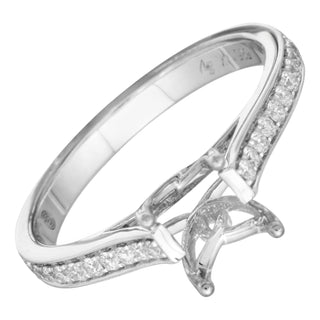 Cathedral Solitaire Channel Engagement Ring Setting.