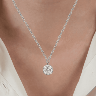 Mini Diamond Cluster Necklace.