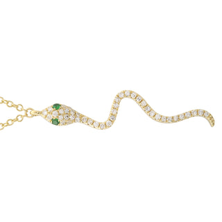 Diamond Snake Pendant Necklace.