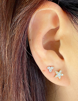 Diamond Star Earrings.