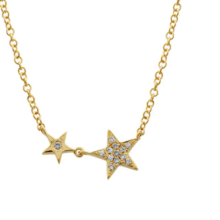 Star Pair Pendant Necklace.