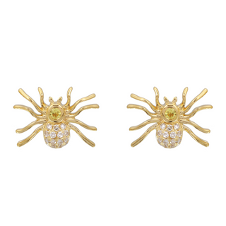 Yellow Spider Earrings.