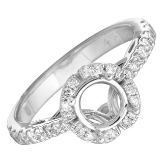 Semi-Mount Halo Bloom Engagement Ring.
