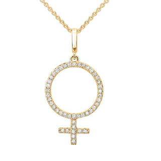 Female Gender Symbol Necklace.