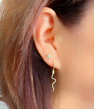 Pearl Pave Sparkle Stud Earrings.