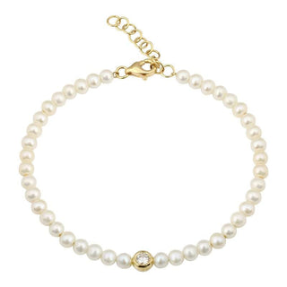 Gold Pearl Bracelet.