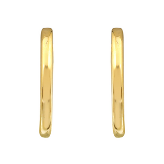 Smooth 14k Gold Huggie Earrings.
