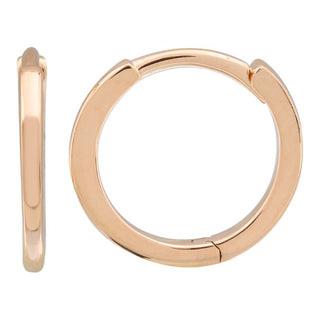 Smooth Gold Hoops 11mm