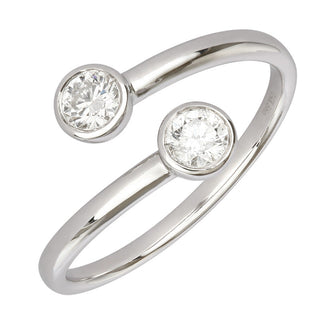 Diamond Bezel Open Spiral Ring.
