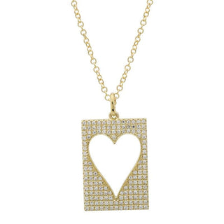 Heart Cutout Dog Tag Necklace.