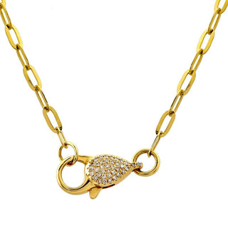 Diamond Clasp Pendant Necklace.