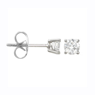 "Timeless Essentials" 14k White Gold Lab Created Diamond Stud Earrings (1/2 cttw, E-F Color, VS2-SI1 Clarity) - ecomarkdiamonds