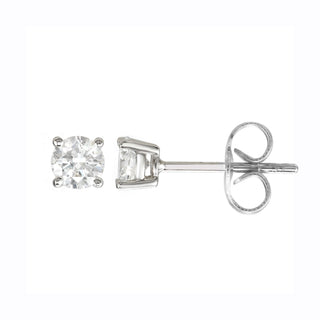 "Timeless Essentials" 14k White Gold Lab Created Diamond Stud Earrings (1/2 cttw, E-F Color, VS2-SI1 Clarity) - ecomarkdiamonds
